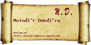 Molnár Debóra névjegykártya